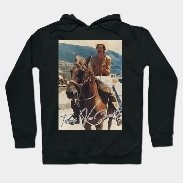 Townes Van Zandt - Retro On Horse Fan Art Hoodie by darklordpug